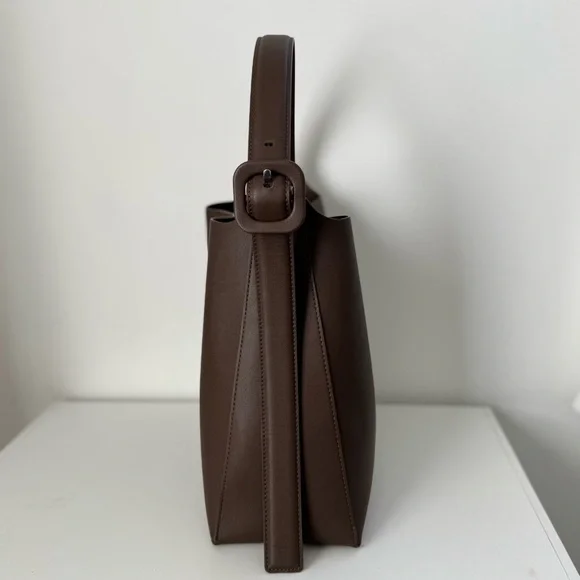 MANGO Brown Leather Tote Bag - Picture 4 of 7